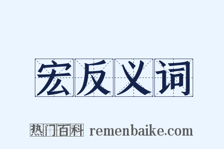 宏反义词是什么意思的图片